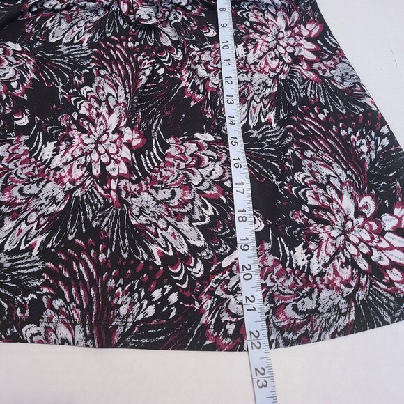 Studio Y Beaded Halter Top XL | Black Floral Print | Statement Neckline - Picture 6 of 7